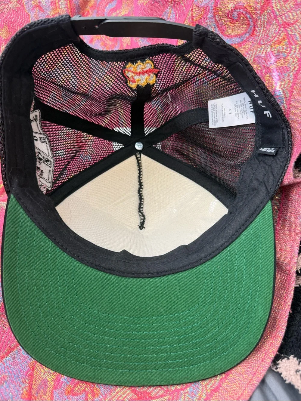 HUF black trucker